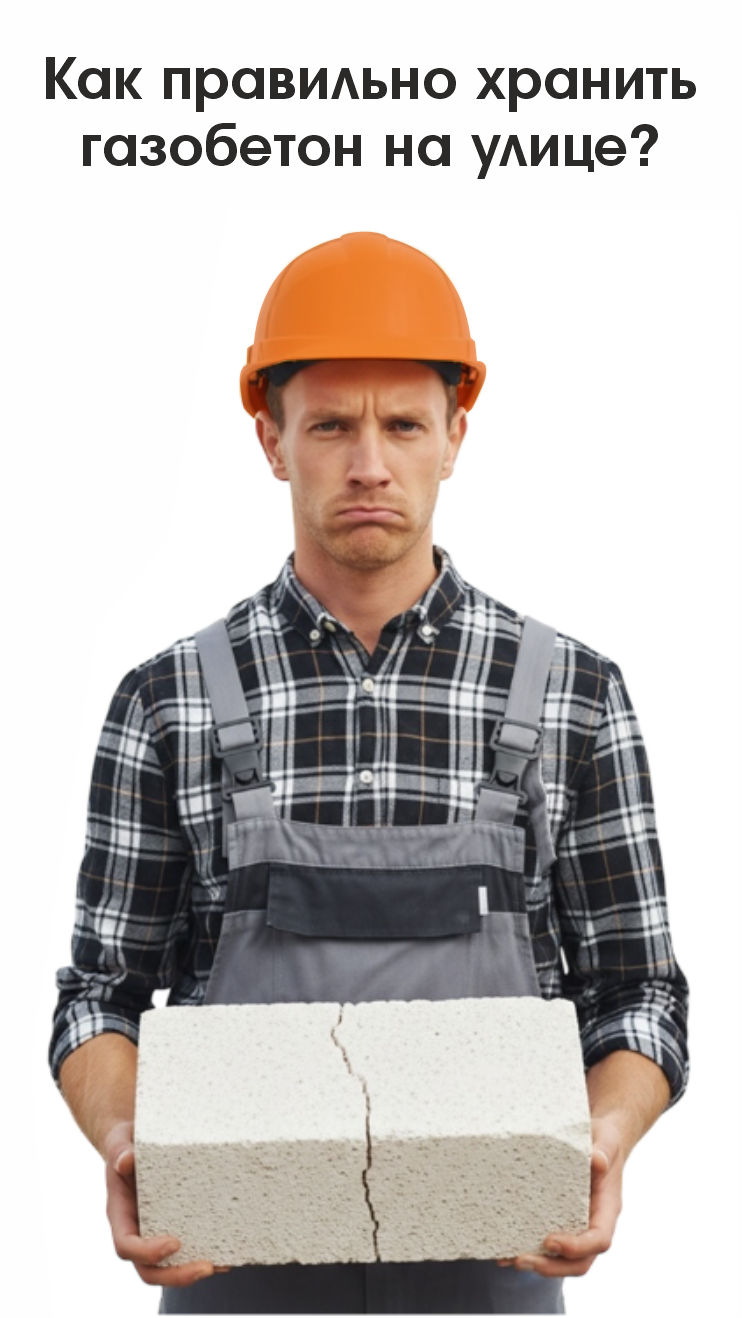 Почему автоклавный газобетон не боится осадков и как его правильно хранить на улице.